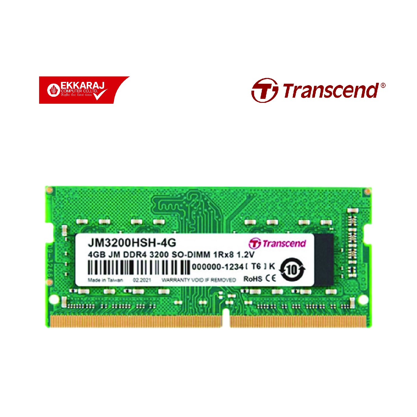 Ekkaraj Computer product ram-แรม-transcend-4gb-jm-ddr4-3200-so-dimm-sl-ekc-sl-1tr174-zARXZ