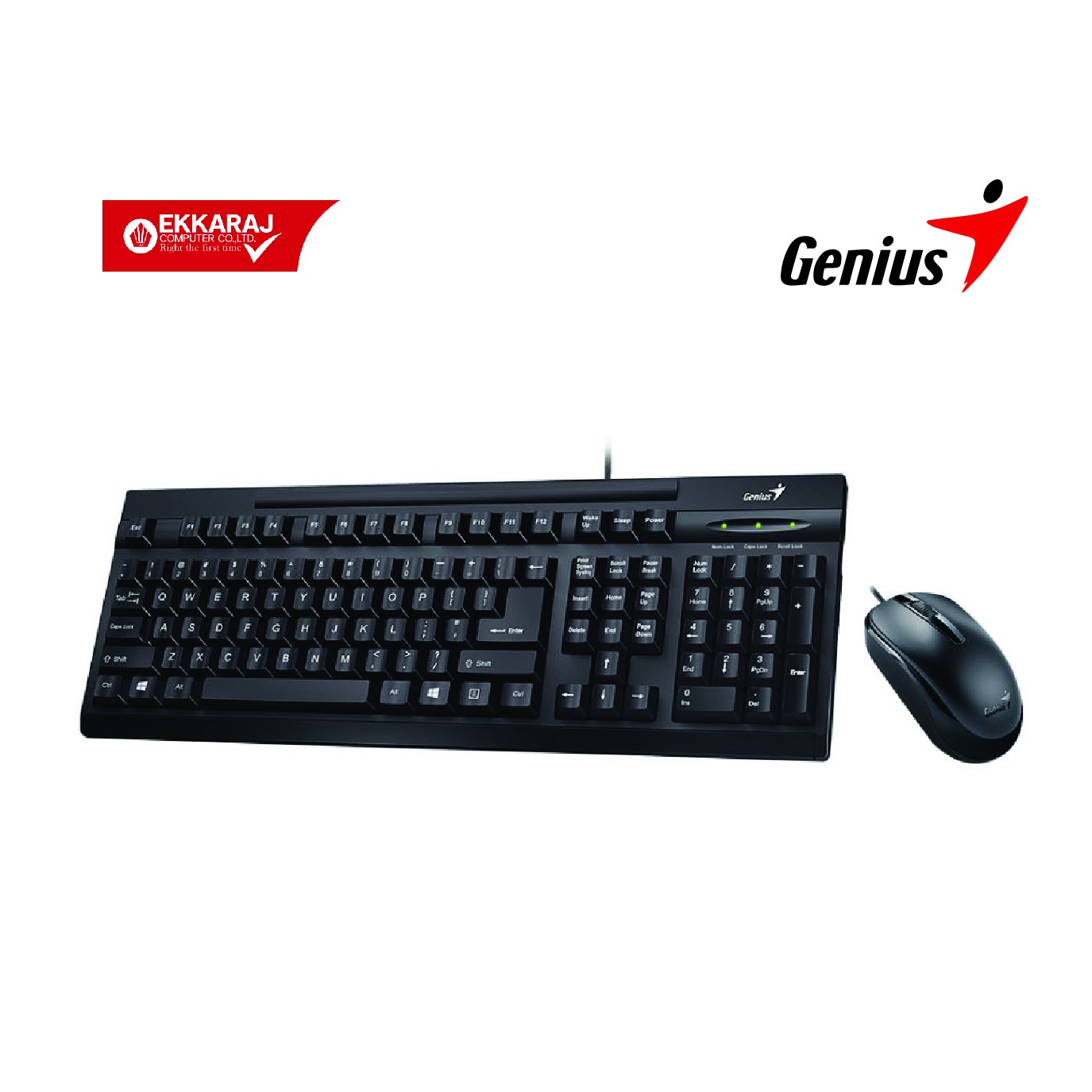 Ekkaraj Computer product เมาส์-combo-คีย์บอร์ด-2in1-usb-genius-km-125-black-gen026-ekc-4vr8V