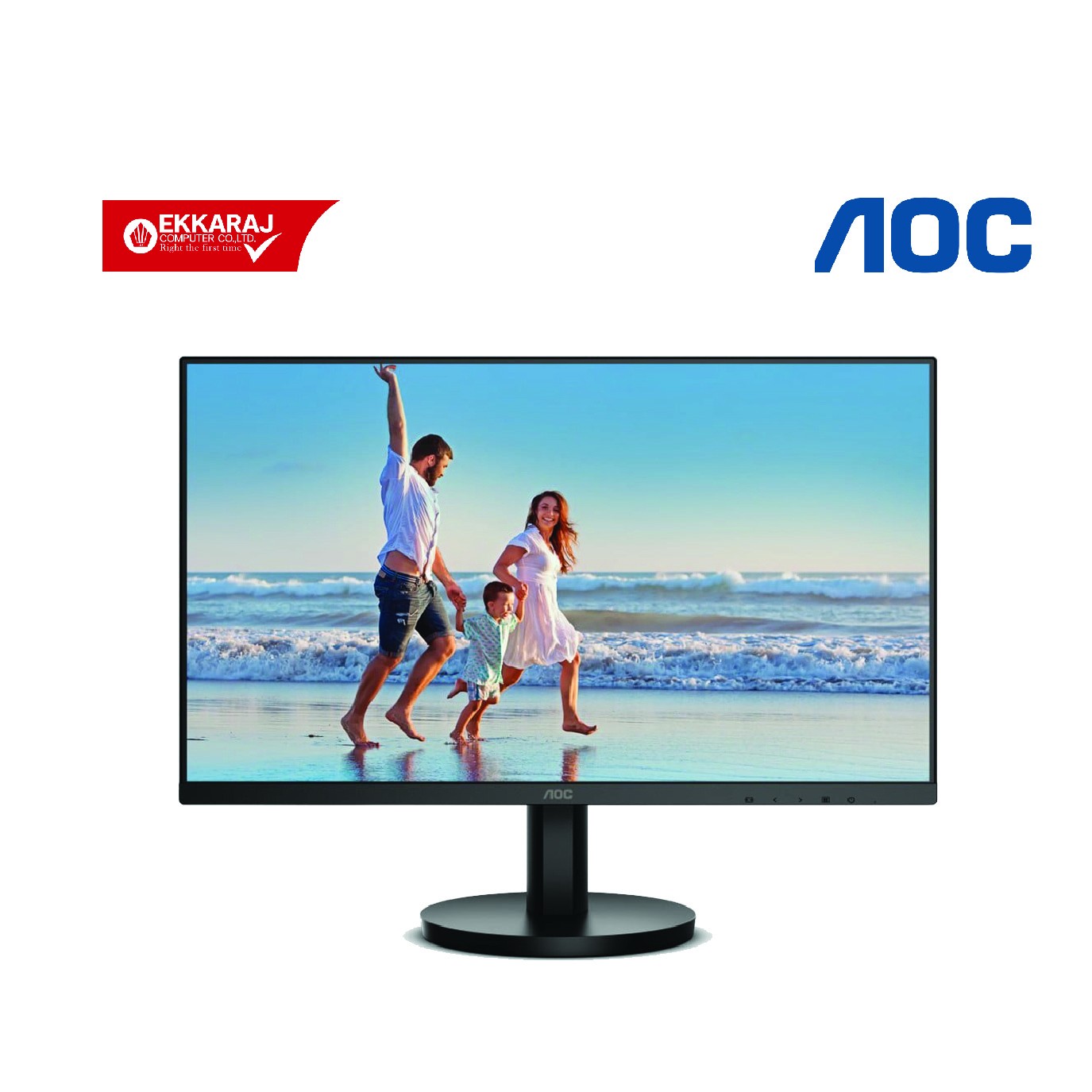 Ekkaraj Computer product จอ-aoc-monitor-24b3hmsl67-va-75hz-sl-ekc-sl-aoc189-51znM