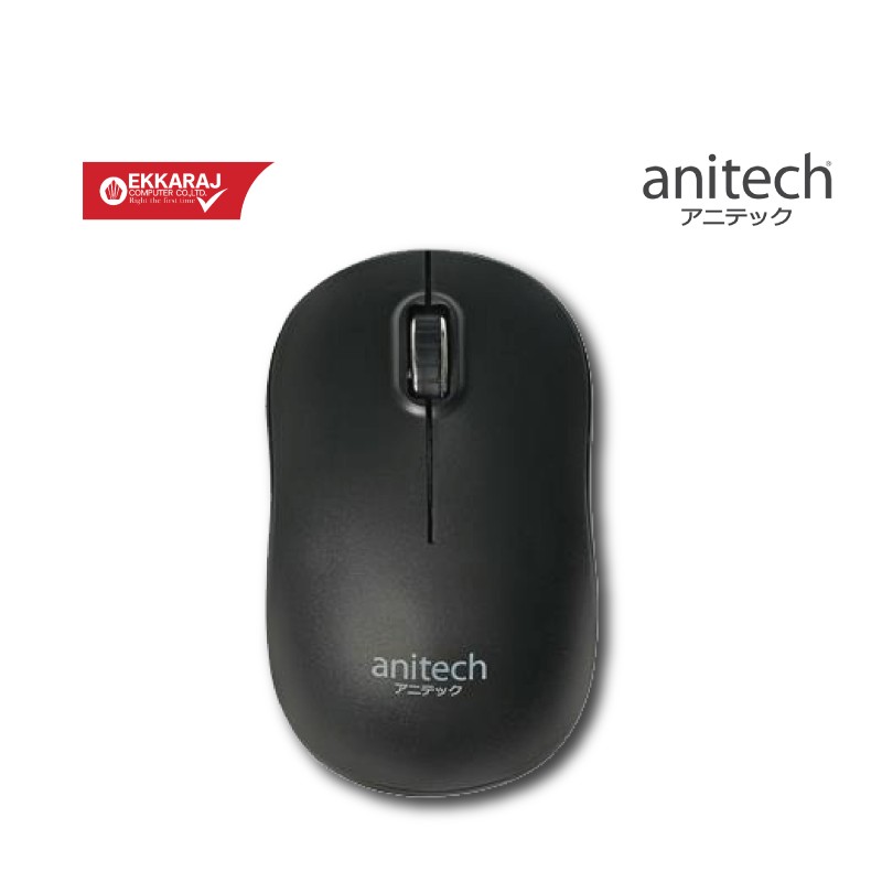 Ekkaraj Computer product เมาส์ไร้สาย-anitech-w227-24-wireless-optical-mouse--black-sl-ant022-sl-ekc-fnPC4