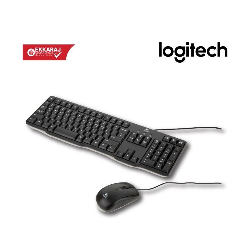คีย์บอร์ดเมาส์ Logitech Keyboard+Mouse combo รุ่น MK100 for Business