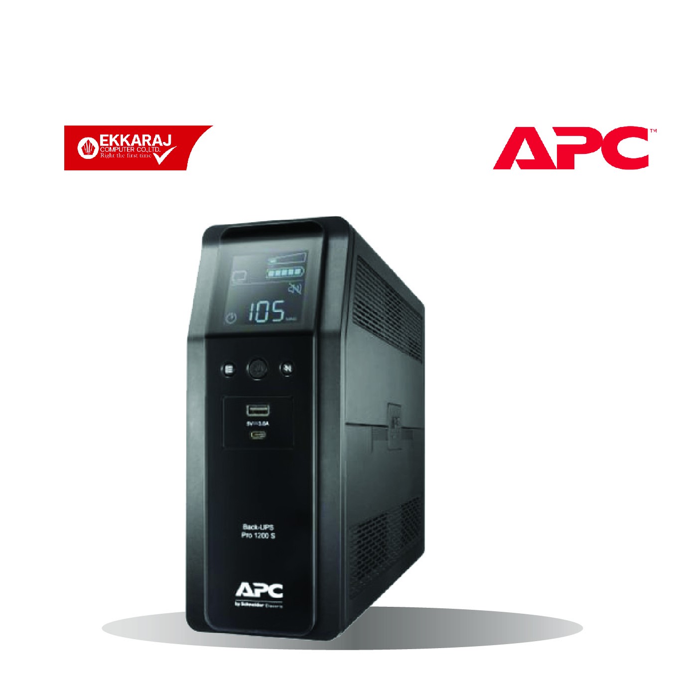 Ekkaraj Computer product เครื่องสำรองไฟ-br1200si-ups-apc-back-ups-pro-1200vasl720w-apc233-ekc-DtRXM