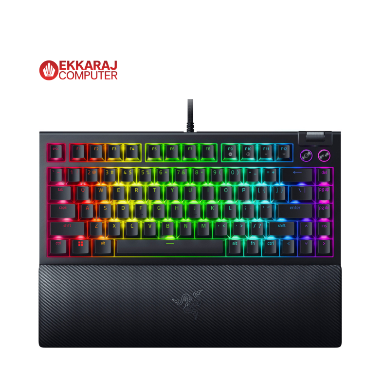 Ekkaraj Computer product keyboard-razer-blackwidow-v4-75pc-razer-orange-switc---razer-chroma-rgb---en-black-n9ke6