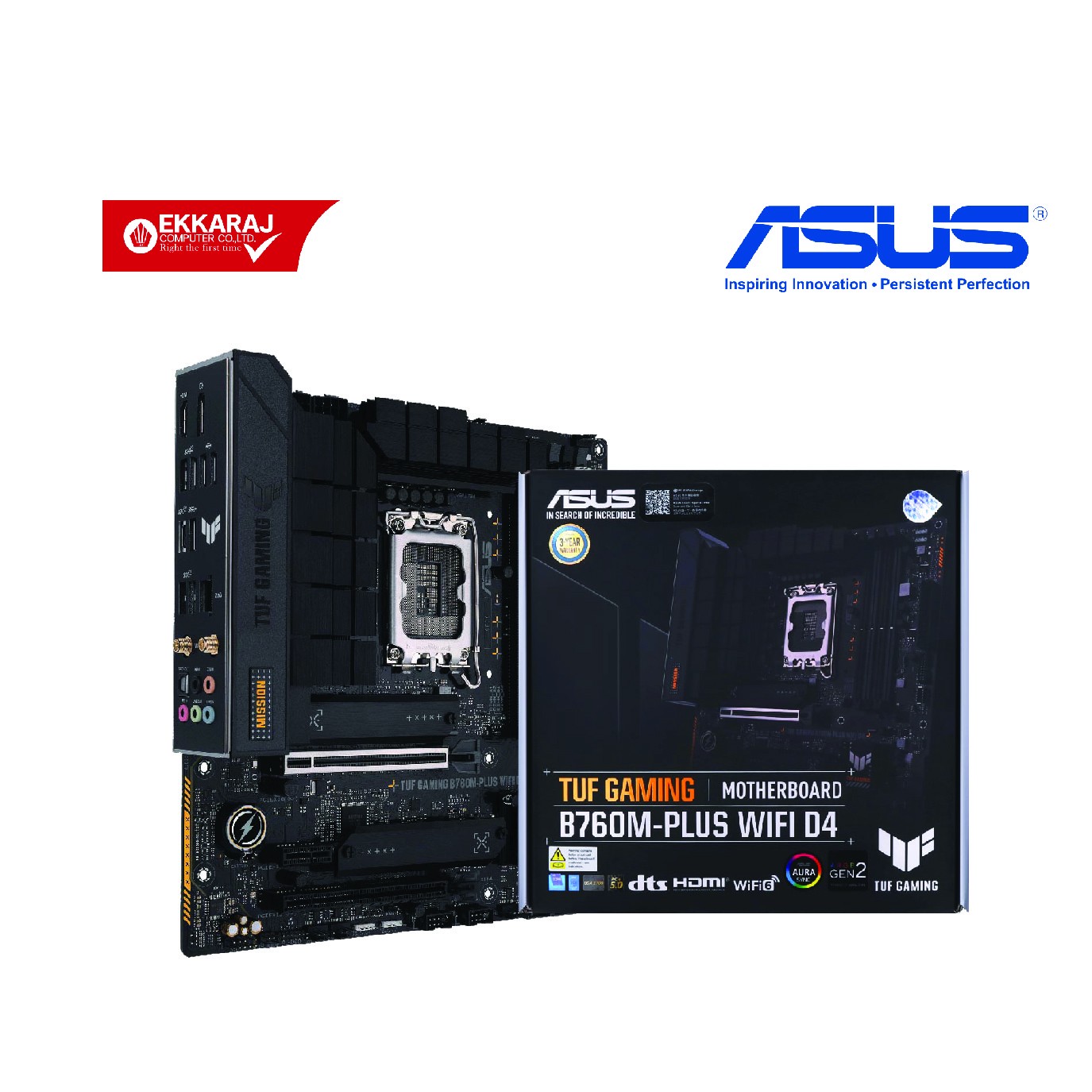 Ekkaraj Computer product mainboard-เมนบอร์ด-1700-asus-tuf-gaming-b760m-plus-wifi-ddr4-sl-ekc-sl-asu860-nHWgi