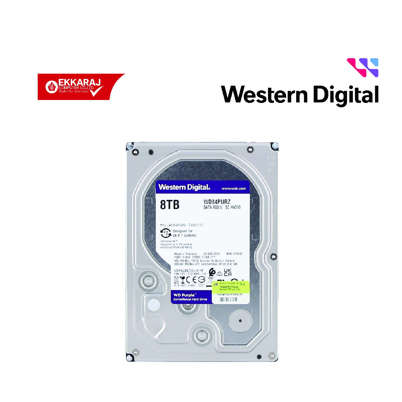 Ekkaraj Computer product ฮาร์ดดิสก์-hard-disk-8-tb-wd-purple---sata3-wd84purz-sl-ekc-sl-we0325-jeuM9