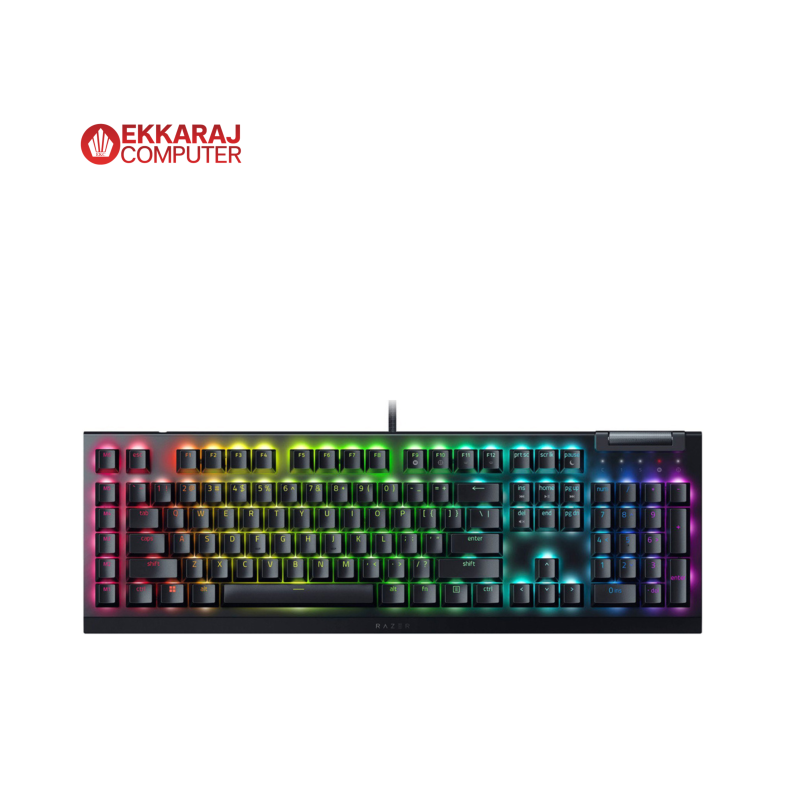 Ekkaraj Computer product keyboard-razer-blackwidow-v4-x-razer-green-switch---razer-chroma-rgb---enslth-black-76cCi