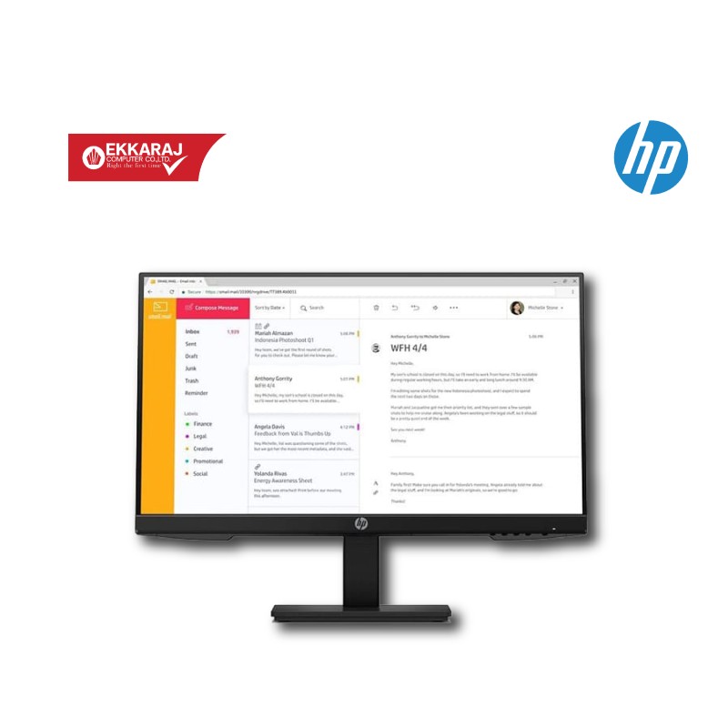 Ekkaraj Computer product จอมอนิเตอร์-hp-monitor-flat-ips-p24h-g4-238-รุ่น-7vh44aa-sl-vgasldpslhdmi--hpm156-ekc-N1H4F