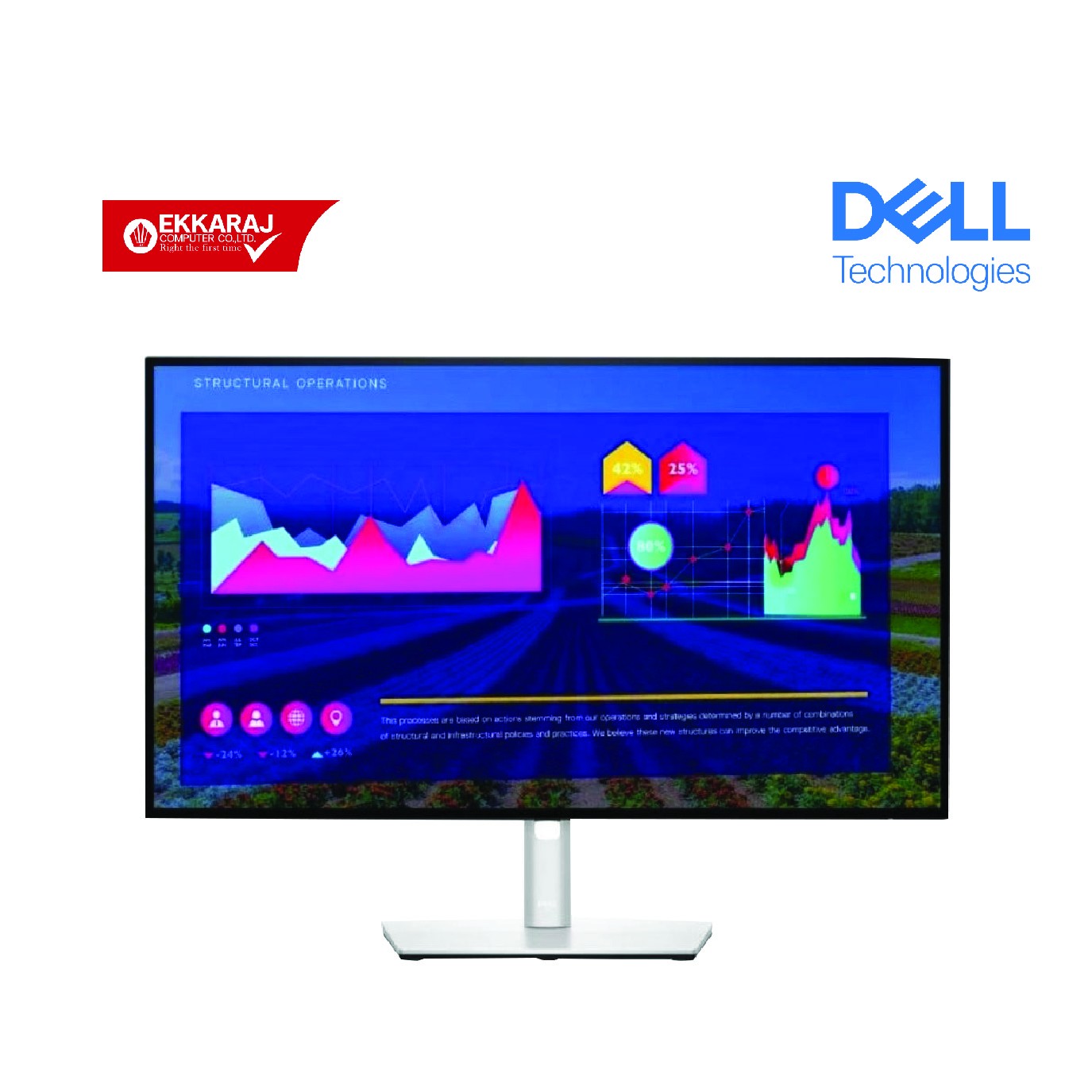 Ekkaraj Computer product จอ-dell-monitor-ultrasharp-u2722d-ips-2k-60hz-usb-c-sl-ekc-sl--dem051-M0qKB